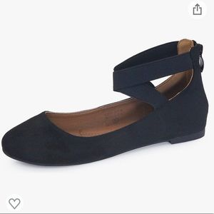 DISCOUNTED SHIPPING - Anna Womens Dana Closed Toe Ankle Strap Slide Flats